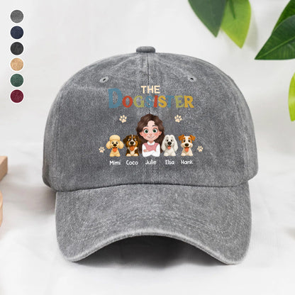 UPST41 The Dog Mother - Personalized Custom Wash Denim Cap