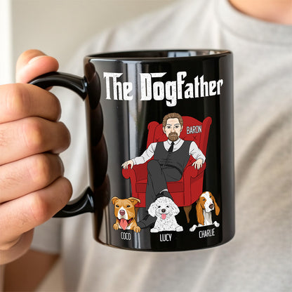 UPST44 The Dogfather - Personalized Black Mug