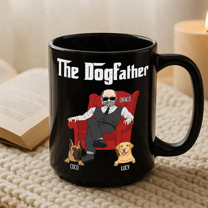 UPST44 The Dogfather - Personalized Black Mug