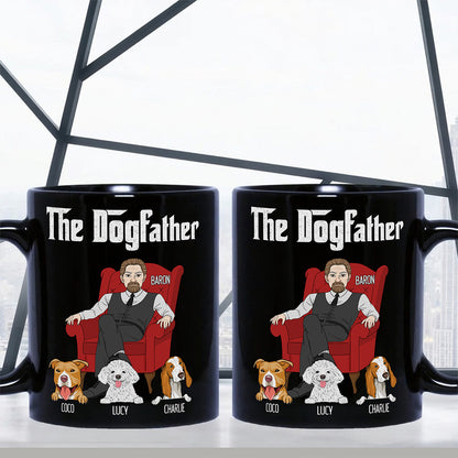 UPST44 The Dogfather - Personalized Black Mug