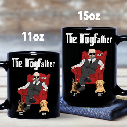 UPST44 The Dogfather - Personalized Black Mug