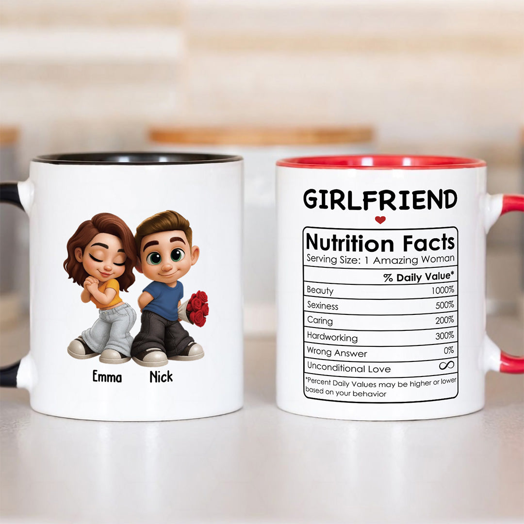 UPST46 Husband Nutrition Facts - Personalized White Mug Accent Mug