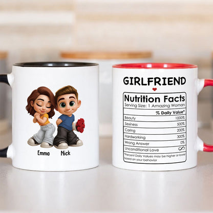 UPST46 Husband Nutrition Facts - Personalized White Mug Accent Mug