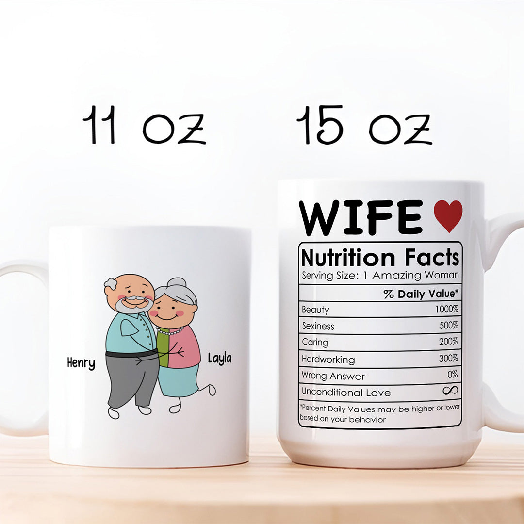 UPST47 Husband Nutrition Facts - Personalized White Mug Accent Mug