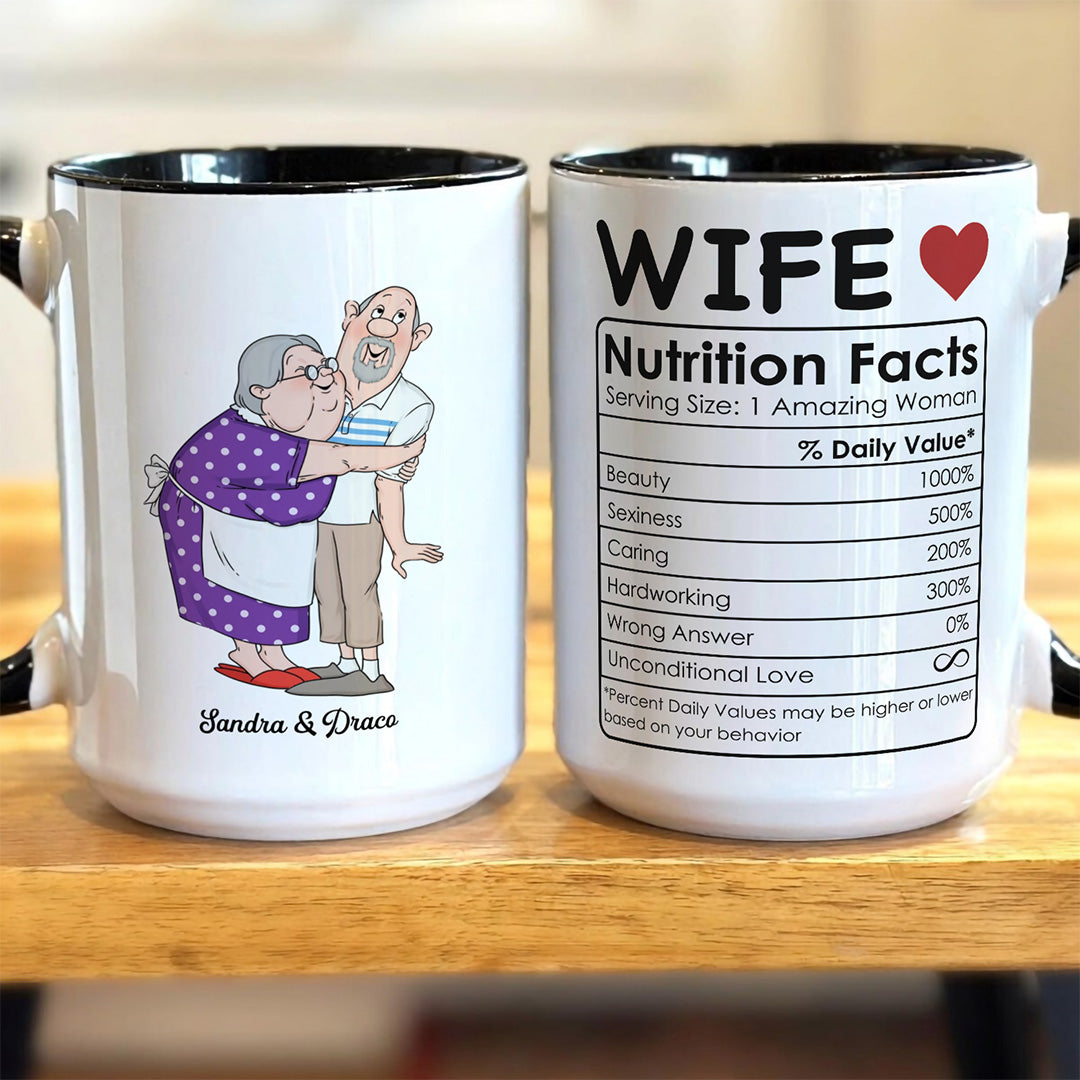 UPST48 Husband Nutrition Facts - Personalized White Mug Accent Mug