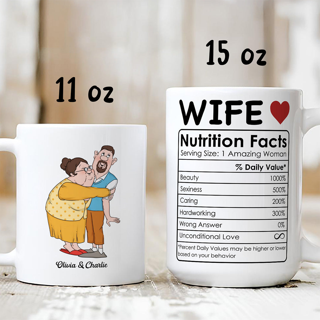 UPST48 Husband Nutrition Facts - Personalized White Mug Accent Mug