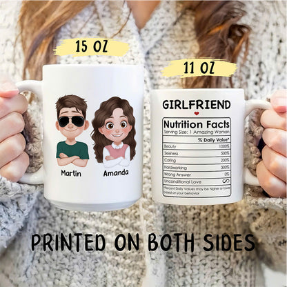 UPST49 Husband Nutrition Facts - Personalized White Mug Accent Mug