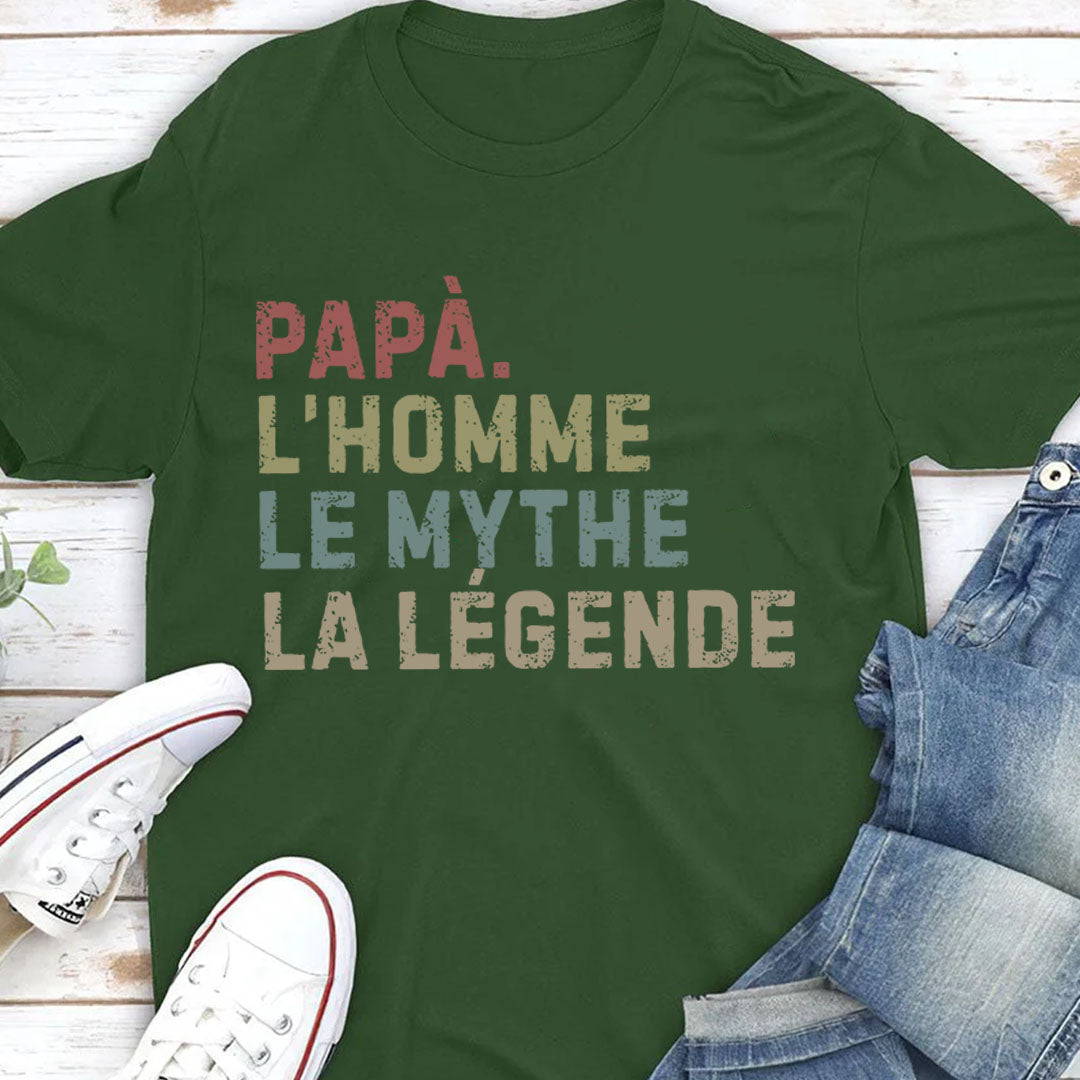 PST210 Dad The Man The Myth The Legend France Spain Ver - Personalized Custom T-shirt Hoodie