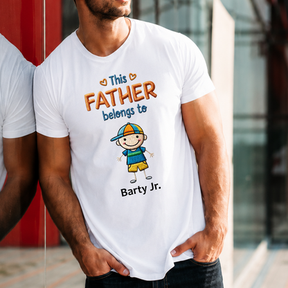 VPST12 This Grandpa Belong To Embroidery Effect - Personalized Custom T-shirt Hoodie