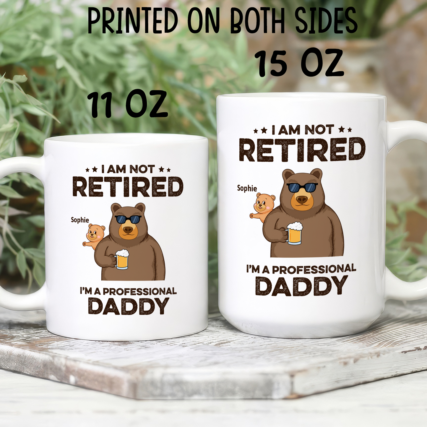 VPST05 I'm Not Retired I'm A Professional Grandpa - Personalized White Mug Accent Mug