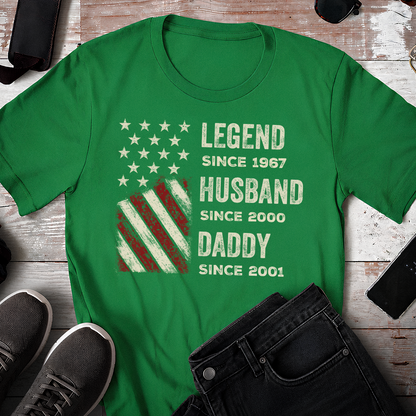 VPST27 Legend Husband Daddy Grandpa - Personalized T-shirt Hoodie