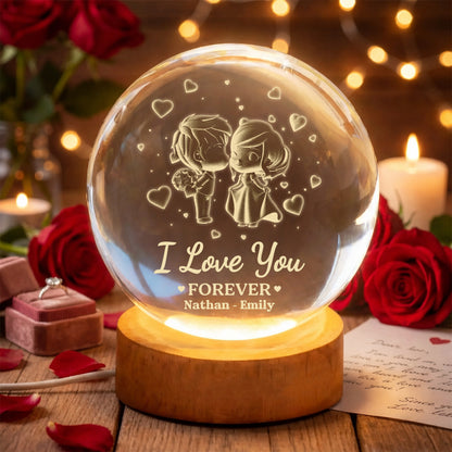 PCB01 You And Me We Got This - Custom 3D Crystal Ball Lamp