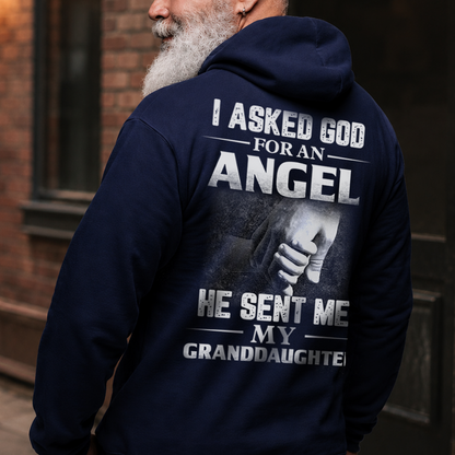 VPST20 I Asked God For An Angel, He Sent Me My Granddaughter - Personalized T-shirt Hoodie