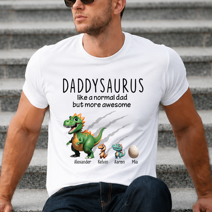 VPST07 Grandpasaurus And Kids Dinosaurs - Personalized Custom T-shirt Hoodie