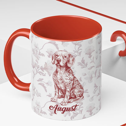 PST56 Toile De Jouy French Dog Lover - Personalized Custom Mug
