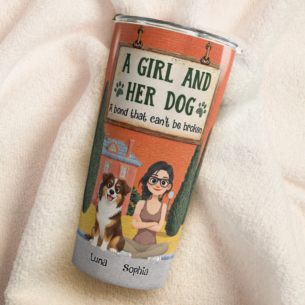 VPST49 A Bond That Can't Be Broken Dog Mom Vintage Style - Personalized Custom Tumbler