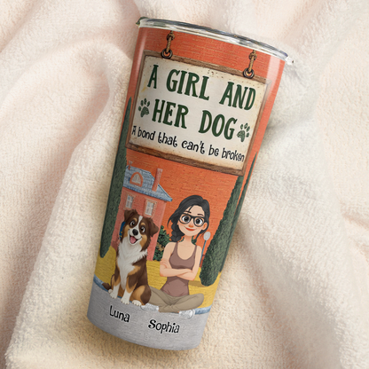 VPST49 A Bond That Can't Be Broken Dog Mom Vintage Style - Personalized Custom Tumbler