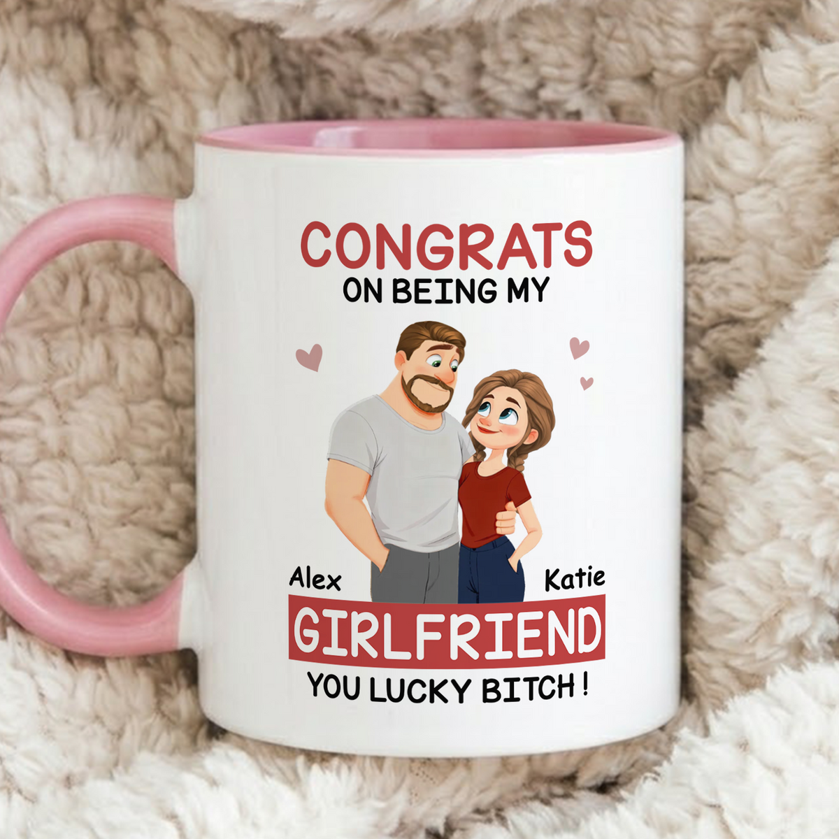 VPST84 Congrats On Being My Wife - Personalized White Mug Accent Mug