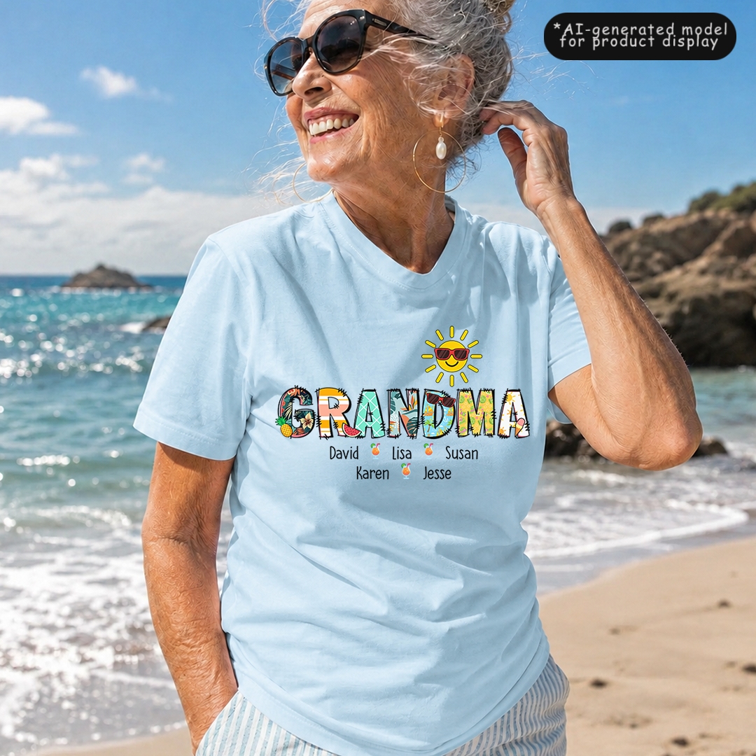 VPST46 Mimi Grandma Summer - Personalized T-shirt Hoodie