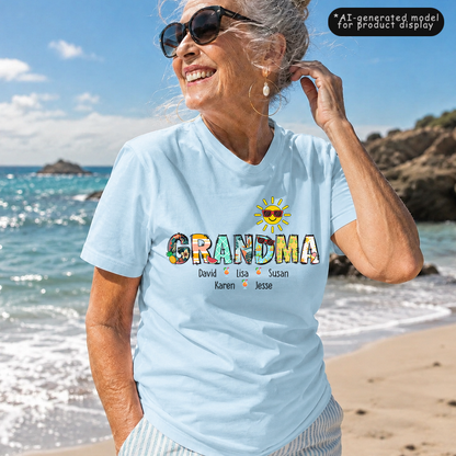 VPST46 Mimi Grandma Summer - Personalized T-shirt Hoodie