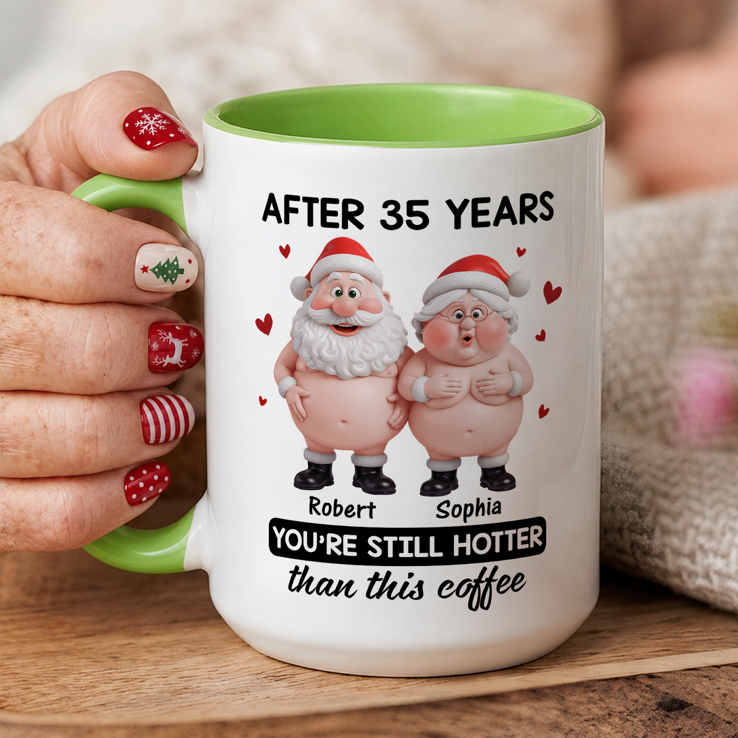 VPST55 You're Still Hotter Than This Coffee Christmas Couple Funny - White Mug Accent Mug