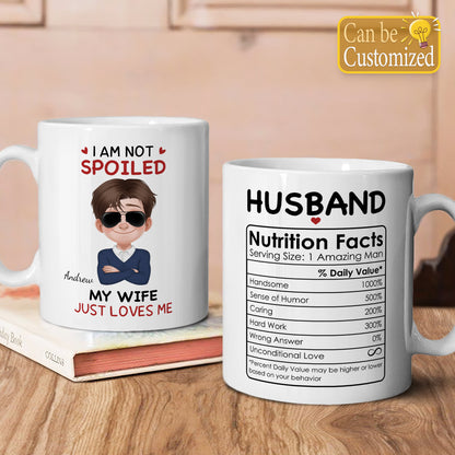 PST123 I'm Not Spoiled My Wife Just Loves Me - Personalized White Mug Accent Mug