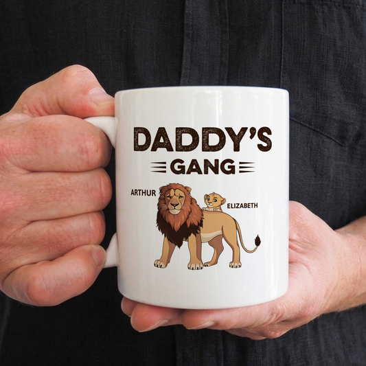 VPST06 Daddy's Gang - Personalized White Mug Accent Mug