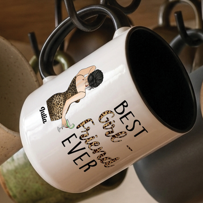 MPST05 Best Wife Ever Leopard Pattern - Personalized White Mug Accent Mug
