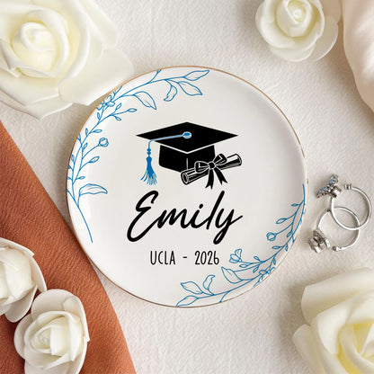 PSD09 Graduation Gift - Personalized Custom Jewelry Dish