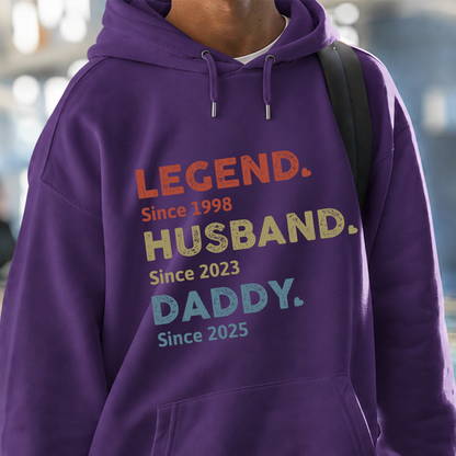 VPST09 Legend Husband Dad Grandad - Personalized Custom T-shirt Hoodie