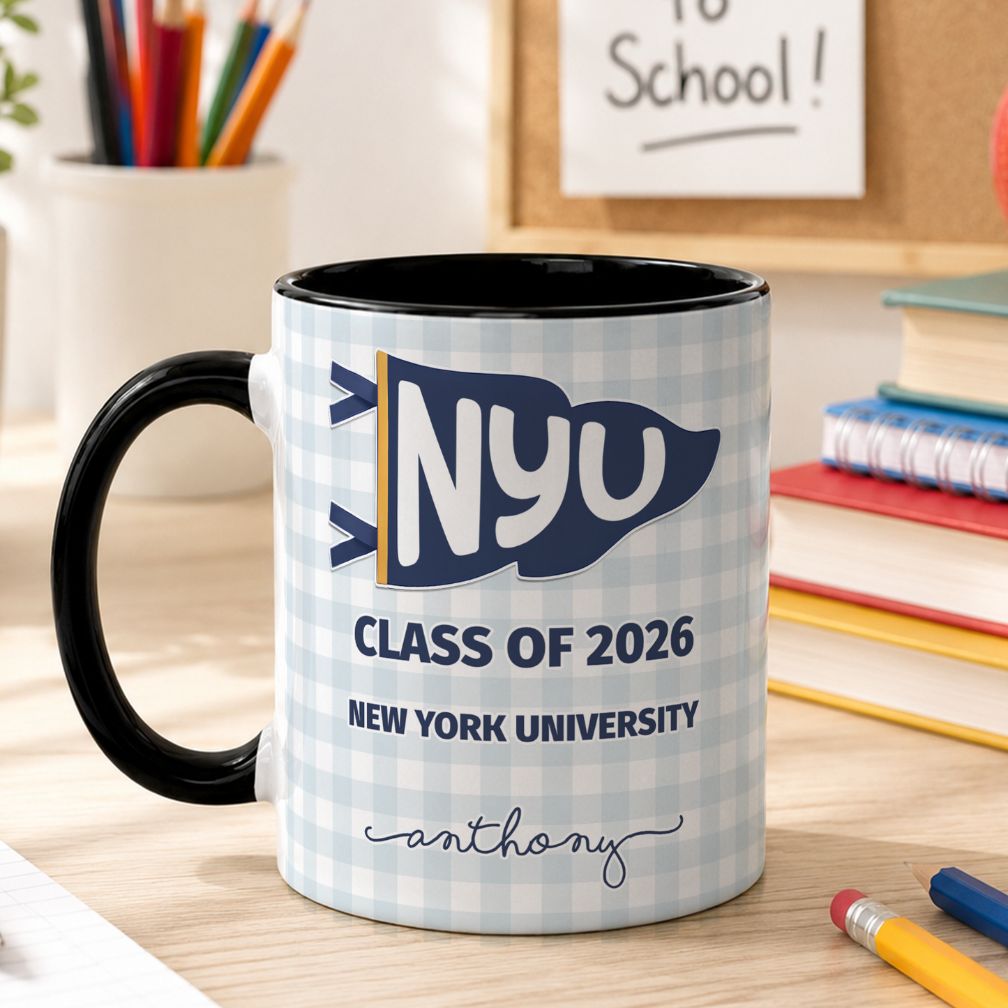 VPST60 Class Of Back To School Pennant Flag - Personalized White Mug Accent Mug