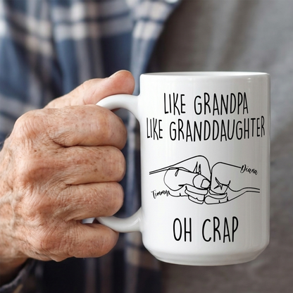 VPST13 Like Father Like Daughter Oh Crap - Personalized Mug