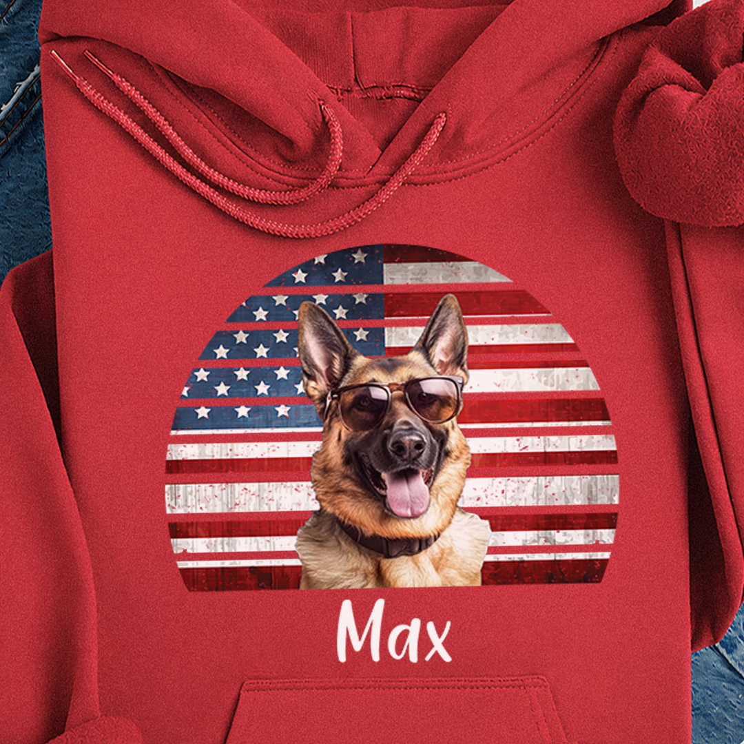VPST38 Vintage Background Dog Cat Photo Upload - Personalized T-shirt Hoodie