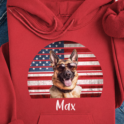 VPST38 Vintage Background Dog Cat Photo Upload - Personalized T-shirt Hoodie
