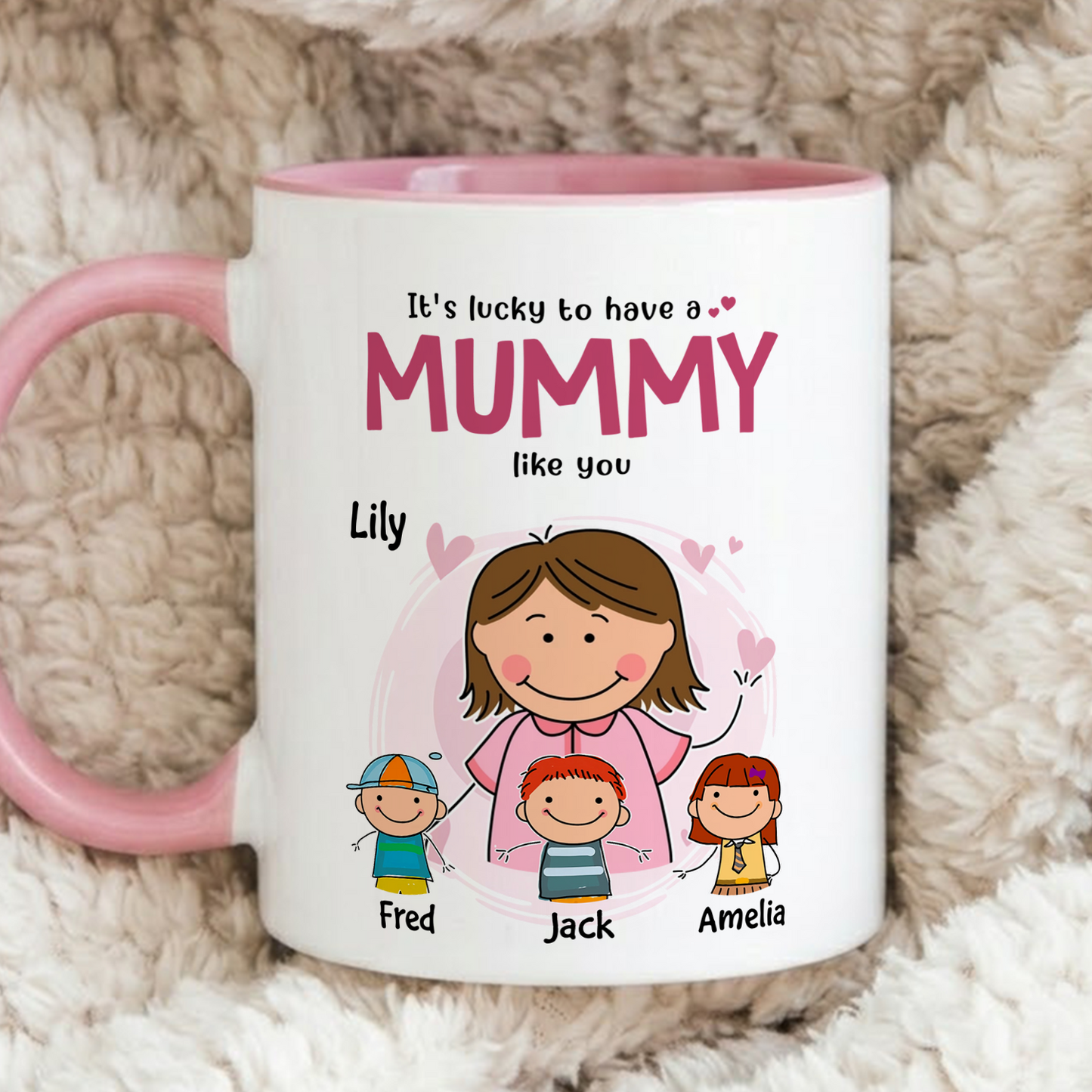 VPST03 It's Lucky To Have A Grandma/Grandpa Like You - Personalized White Mug Accent Mug
