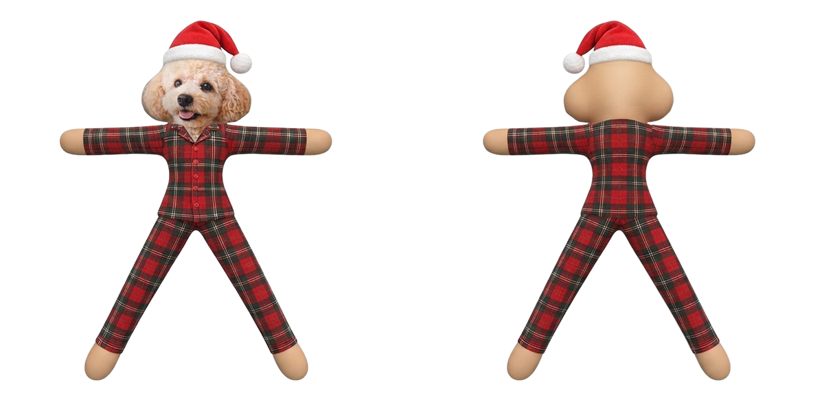 PST261 Merry Christmas Funny Pajamas - Personalized Poseable Plush Doll