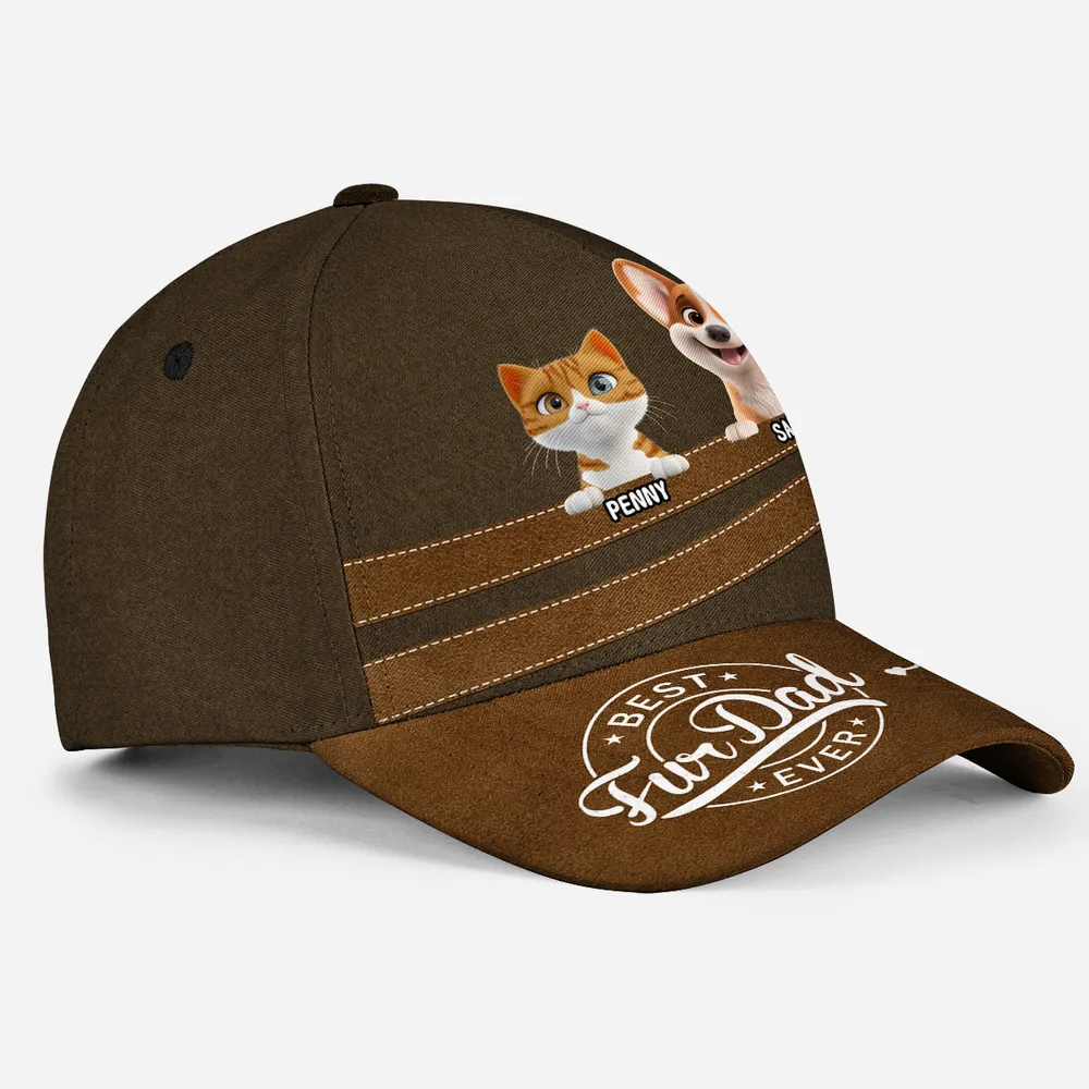 PST228 Best Fur Dad Mom Ever - Personalized Custom Classic Cap