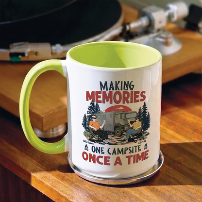 MPST13 Making Memories One Campsite At A Time - Personalized White Mug Accent Mug