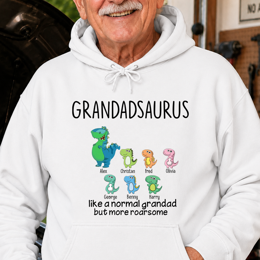 VPST08 Grandpasaurus And Kids Funny - Personalized Custom T-shirt Hoodie