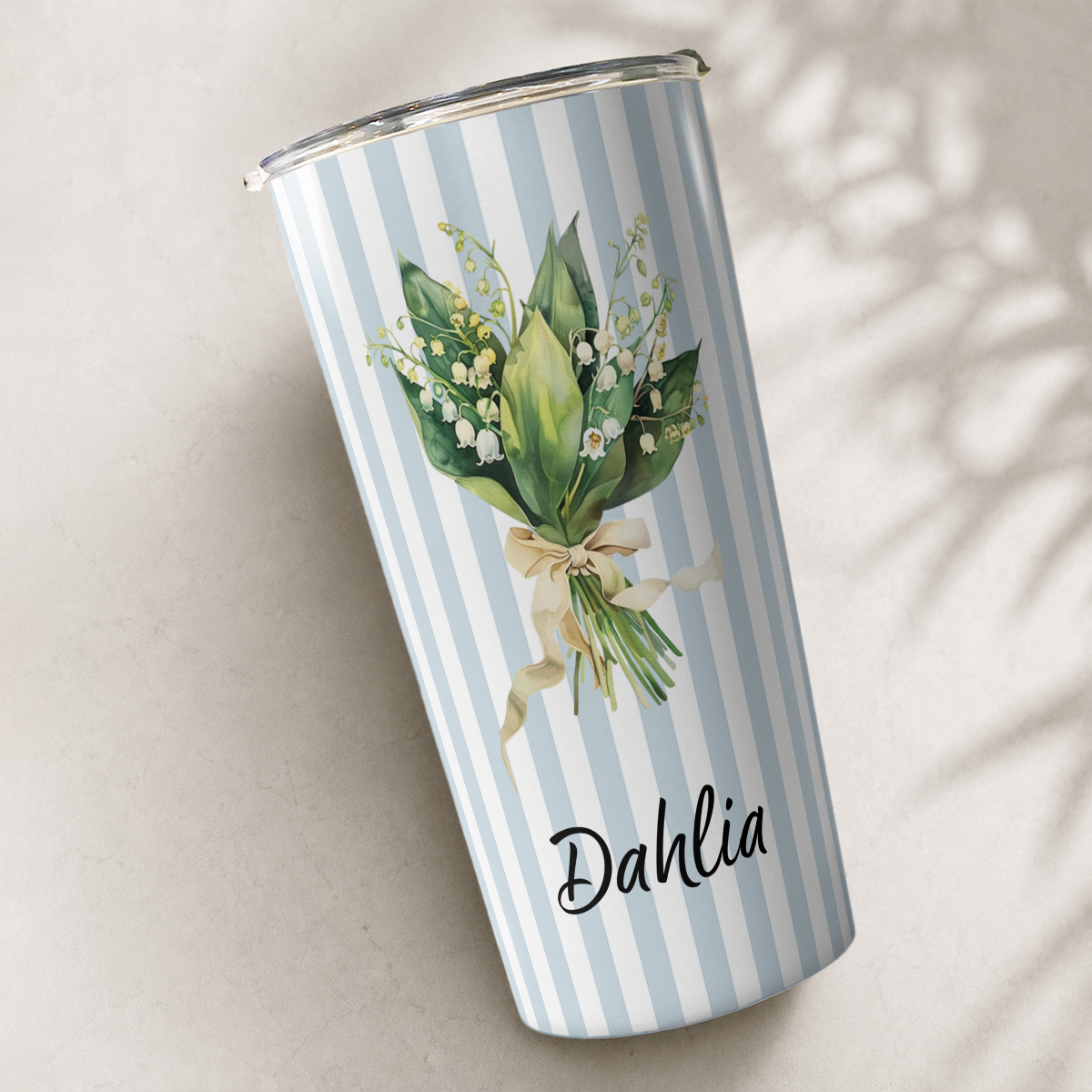 VPST75 Birth Flower Custom Name - Personalized Custom Tumbler