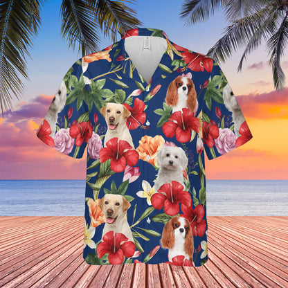 PSH14 Personalized Photo Upload Cat Dog Lover - Custom Hawaiian Shirt