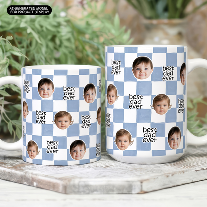 VPST39 Photo Upload Best Dad Best Mom Ever - Personalized White Mug Accent Mug