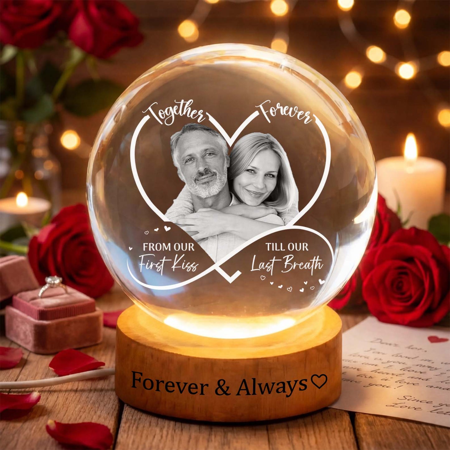 PCB05 Together Forever - Custom Crystal Ball Lamp
