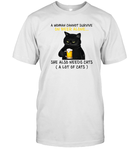 Miah1071_beer A Woman Cannot Survive On Beer Alone She Also Needs Cats