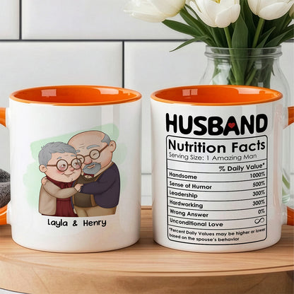UPST51 Husband Nutrition Facts - Personalized White Mug Accent Mug