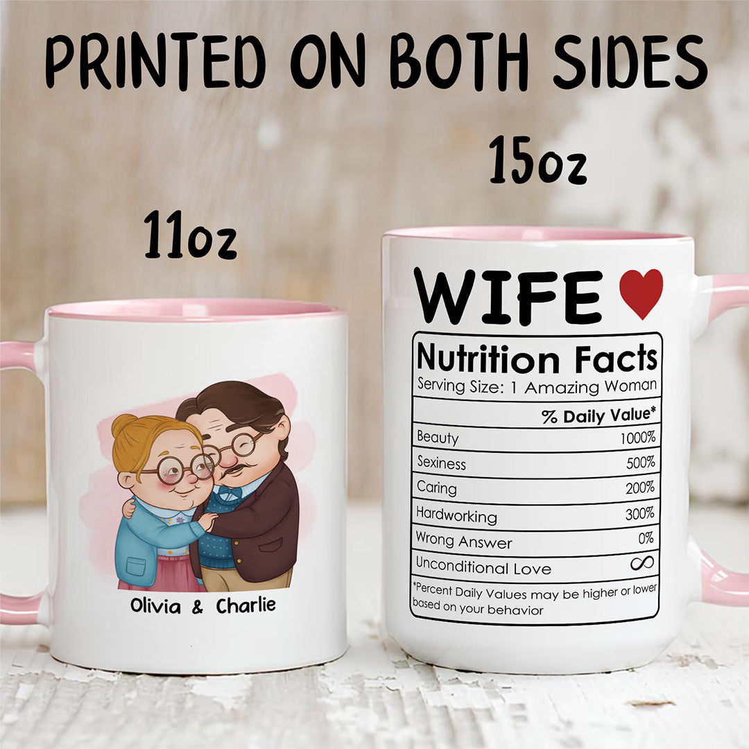 UPST51 Husband Nutrition Facts - Personalized White Mug Accent Mug