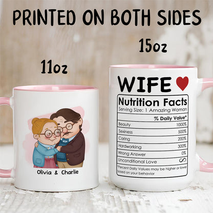 UPST51 Husband Nutrition Facts - Personalized White Mug Accent Mug