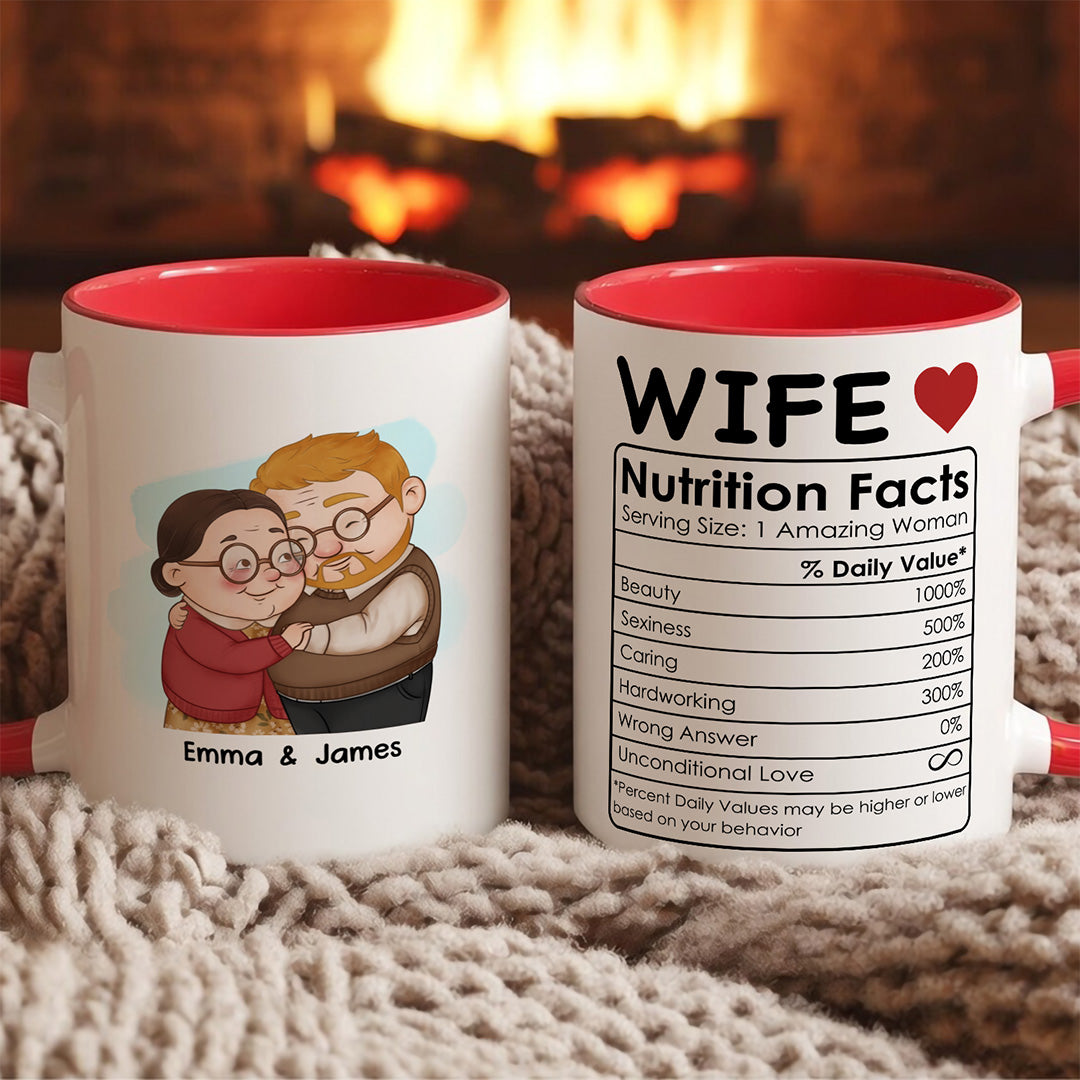 UPST51 Husband Nutrition Facts - Personalized White Mug Accent Mug
