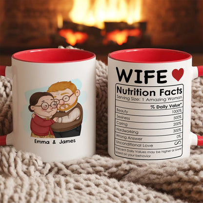 UPST51 Husband Nutrition Facts - Personalized White Mug Accent Mug
