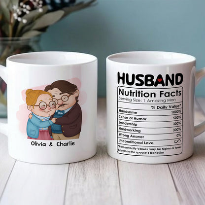 UPST51 Husband Nutrition Facts - Personalized White Mug Accent Mug